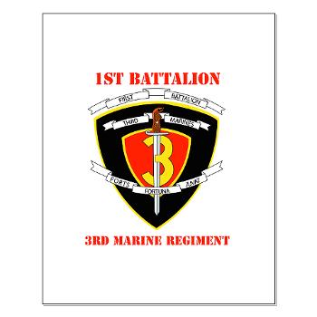 1B3M - M01 - 02 - 1st Battalion 3rd Marines with Text Small Poster