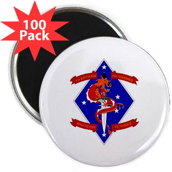 1B4M - M01 - 01 - 1st Battalion - 4th Marines 2.25" Magnet (100 pack) - Click Image to Close