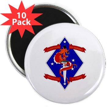 1B4M - M01 - 01 - 1st Battalion - 4th Marines 2.25" Magnet (10 pack) - Click Image to Close