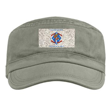 1B4M - A01 - 01 - 1st Battalion 4th Marines with Text - Military Cap - Click Image to Close