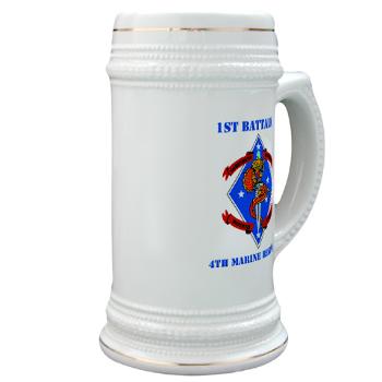 1B4M - M01 - 03 - 1st Battalion 4th Marines with Text - Stein
