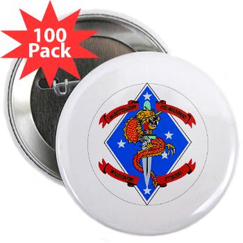 1B4M - M01 - 01 - 1st Battalion 4th Marines - 2.25" Button (100 pack) - Click Image to Close