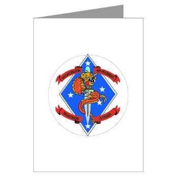 1B4M - M01 - 02 - 1st Battalion 4th Marines - Greeting Cards (Pk of 10) - Click Image to Close