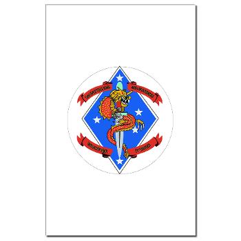 1B4M - M01 - 02 - 1st Battalion 4th Marines - Mini Poster Print - Click Image to Close