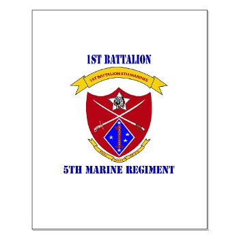 1B5M - M01 - 02 - 1st Battalion 5th Marines with Text Small Poster