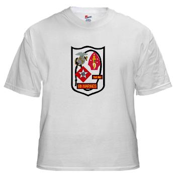 1B6M - A01 - 04 - 1st Battalion - 6th Marines - White T-Shirt