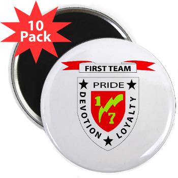 1B7M - M01 - 01 - 1st Battalion 7th Marines 2.25" Magnet (10 pack) - Click Image to Close