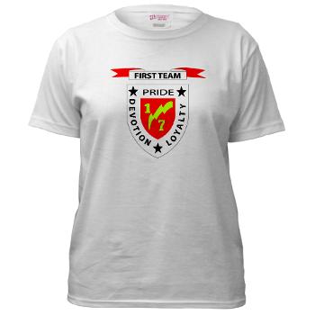 1B7M - A01 - 04 - 1st Battalion 7th Marines Women's T-Shirt