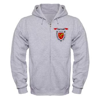 1B7M - A01 - 03 - 1st Battalion 7th Marines Zip Hoodie - Click Image to Close