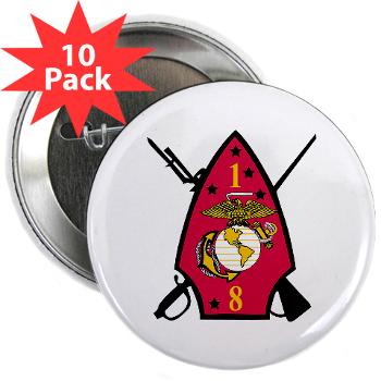 1B8M - M01 - 01 - 1st Battalion - 8th Marines 2.25" Button (10 pack) - Click Image to Close