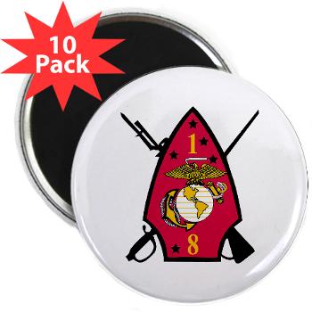 1B8M - M01 - 01 - 1st Battalion - 8th Marines 2.25" Magnet (10 pack) - Click Image to Close