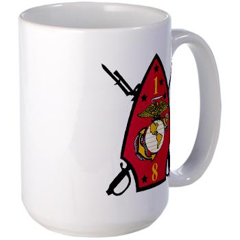1B8M - M01 - 03 - 1st Battalion - 8th Marines Large Mug