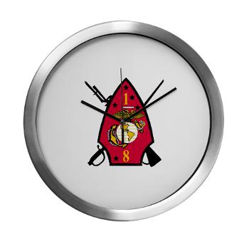 1B8M - M01 - 03 - 1st Battalion - 8th Marines Modern Wall Clock - Click Image to Close