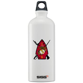 1B8M - M01 - 03 - 1st Battalion - 8th Marines Sigg Water Bottle 1.0L - Click Image to Close