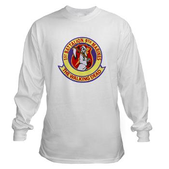 1B9M - A01 - 03 - 1st Battalion - 9th Marines with Text - Long Sleeve T-Shirt