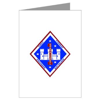 1CEB - M01 - 02 - 1st Combat Engineer Battalion - Greeting Cards (Pk of 20) - Click Image to Close