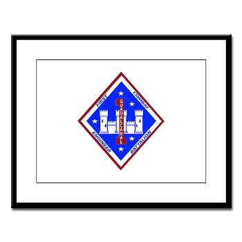 1CEB - M01 - 02 - 1st Combat Engineer Battalion - Large Framed Print - Click Image to Close