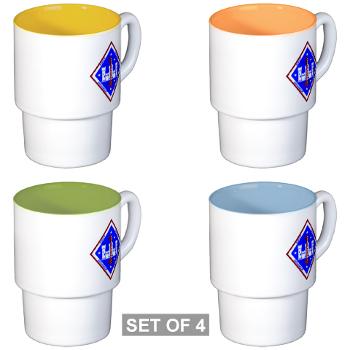 1CEB - M01 - 03 - 1st Combat Engineer Battalion - Stackable Mug Set (4 mugs)