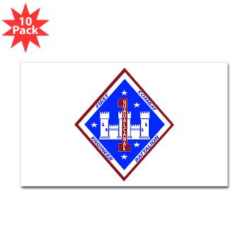 1CEB - M01 - 01 - 1st Combat Engineer Battalion - Sticker (Rectangle 10 pk)