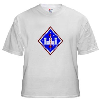 1CEB - A01 - 04 - 1st Combat Engineer Battalion - White t-Shirt - Click Image to Close
