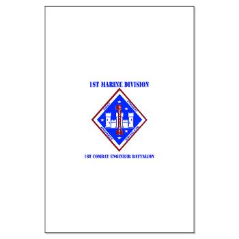 1CEB - M01 - 02 - 1st Combat Engineer Battalion with Text - Large Poster - Click Image to Close