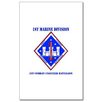 1CEB - M01 - 02 - 1st Combat Engineer Battalion with Text - Mini Poster Print