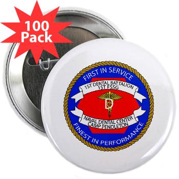 1DB - M01 - 01 - 1st Dental Battalion 2.25" Button (100 pack) - Click Image to Close