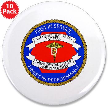 1DB - M01 - 01 - 1st Dental Battalion 3.5" Button (10 pack)