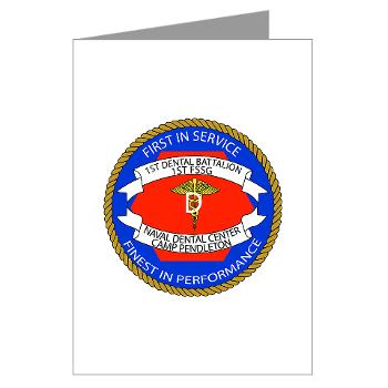 1DB - M01 - 02 - 1st Dental Battalion Greeting Cards (Pk of 20) - Click Image to Close