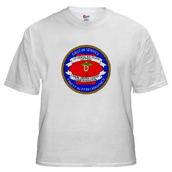 1DB - A01 - 04 - 1st Dental Battalion White T-Shirt - Click Image to Close