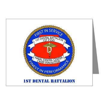 1DB - M01 - 02 - 1st Dental Battalion with Text Note Cards (Pk of 20)