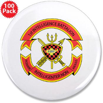 1IB - M01 - 01 - 1st Intelligence Battalion - 3.5" Button (100 pack)