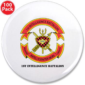 1IB - M01 - 01 - 1st Intelligence Battalion with Text - 3.5" Button (100 pack)