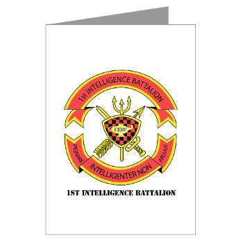 1IB - M01 - 02 - 1st Intelligence Battalion with Text - Greeting Cards (Pk of 10) - Click Image to Close