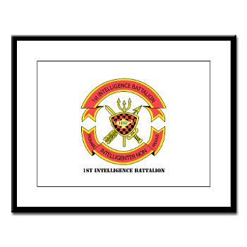 1IB - M01 - 02 - 1st Intelligence Battalion with Text - Large Framed Print