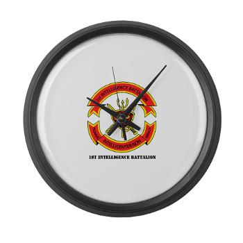 1IB - M01 - 03 - 1st Intelligence Battalion with Text - Large Wall Clock - Click Image to Close