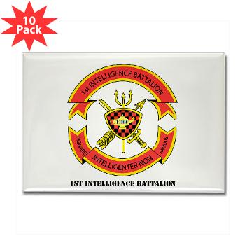 1IB - M01 - 01 - 1st Intelligence Battalion with Text - Rectangle Magnet (10 pack) - Click Image to Close