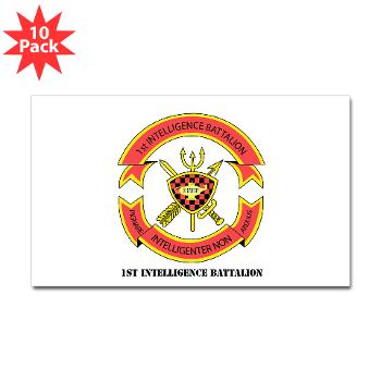 1IB - M01 - 01 - 1st Intelligence Battalion with Text - Sticker (Rectangle 10 pk) - Click Image to Close