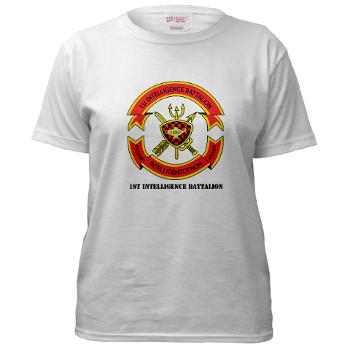1IB - A01 - 04 - 1st Intelligence Battalion with Text - Women's T-Shirt - Click Image to Close