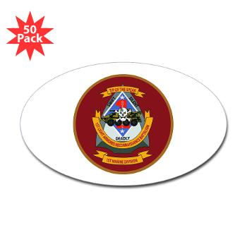 1LARB - M01 - 01 - 1st Light Armored Reconnaissance Bn - Sticker (Oval 50 pk) - Click Image to Close