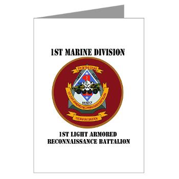 1LARB - M01 - 02 - 1st Light Armored Reconnaissance Bn with Text - Greeting Cards (Pk of 10)