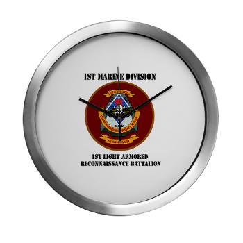 1LARB - M01 - 03 - 1st Light Armored Reconnaissance Bn with Text - Modern Wall Clock - Click Image to Close