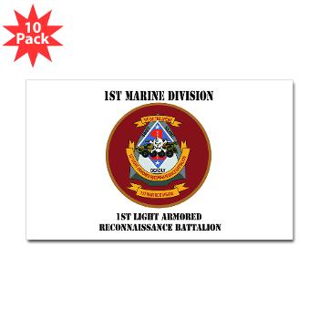 1LARB - M01 - 01 - 1st Light Armored Reconnaissance Bn with Text - Sticker (Rectangle 10 pk) - Click Image to Close