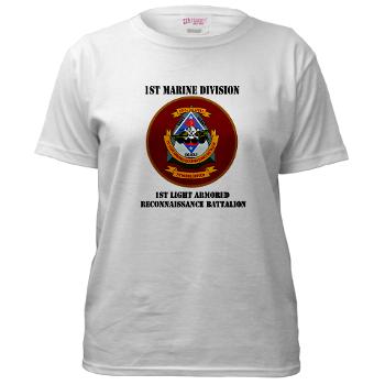 1LARB - A01 - 04 - 1st Light Armored Reconnaissance Bn with Text - Women's T-Shirt - Click Image to Close