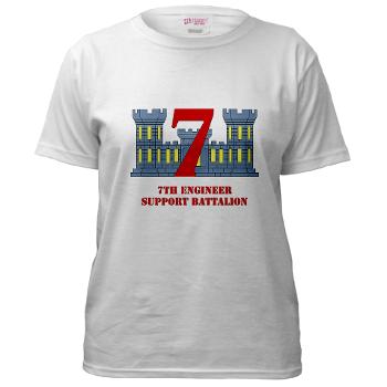 7ESB - A01 - 04 - 7th Engineer Support Battalion with Text - Women's T-Shirt