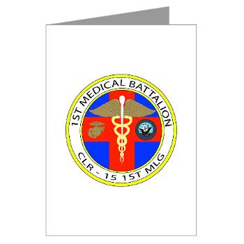 1MB - M01 - 02 - 1st Medical Battalion Greeting Cards (Pk of 10) - Click Image to Close