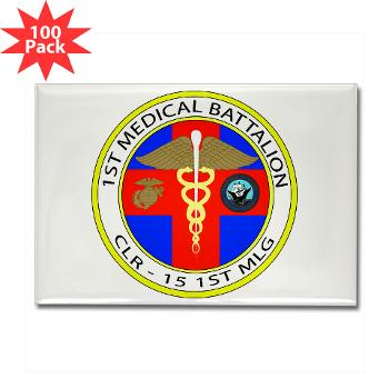 1MB - M01 - 01 - 1st Medical Battalion Rectangle Magnet (100 pack) - Click Image to Close
