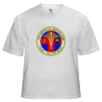 1MB - A01 - 04 - 1st Medical Battalion White T-Shirt