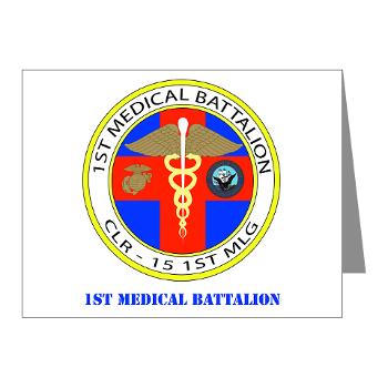 1MB - M01 - 02 - 1st Medical Battalion with Text Note Cards (Pk of 20)