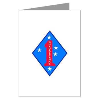 1MD - M01 - 02 - 1st Marine Division - Greeting Cards (Pk of 20) - Click Image to Close